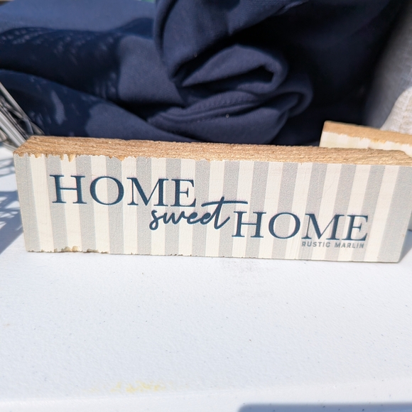 Rustic Marlin Other - Home Sweet Home Wood Block Decor